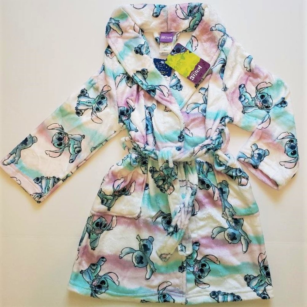 NEW DISNEY LILO & STITCH SUPER SOFT PLUSH ROBE GIRLS SIZE 6 NWT